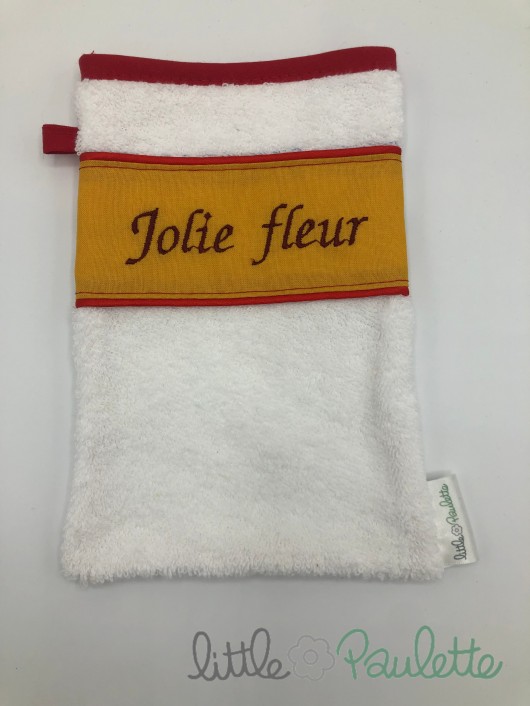 Gant de toilette - Jolie fleur
